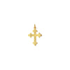 Diamond-Cut Fleury Cross Pendant