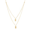 Double Dog Tag Adjustable Duet Necklace