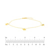 Elephant Trio Adjustable Anklet