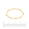 3+1 Hollow Fancy Rounded Paper Clip Chain with Pear Lock