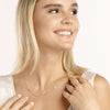 White Enamel Alternating Bar Necklace