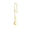Crescent Moon and Star Drop Earrings