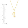 Script 'I' with Diamond Bezel Necklace
