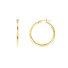 2 X 30mm Square DC Florentine Hoop Earrings
