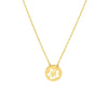 So You Cutout Flower Mini Disc Necklace