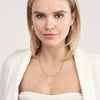 Diamond Circle Duet Layered Necklace