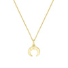 Crescent Moon Charm with 1pt Diamond