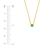 3mm Tsavorite Stone Bezel Necklace