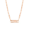 Gothic Initials with Heart Paper Clip Necklace