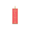 Large Enameled Name Bar charm