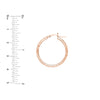 25mm x 3mm Diamond-Cut Hoop Earrings