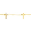 Triple Cross with Diamond Bracelet