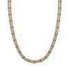 Sterling Silver/Yellow Multi-Strand Saturn Chain Necklace
