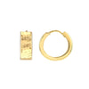 DC Basket Weave Round Hoop Earrings