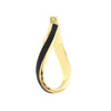 Black Enamel Oval Twist Hoops