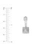 Sterling Silver CZ Diamond-Shape and Pyramid Earring Jackets