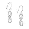 Dangle CZ Infinity Earrings