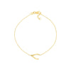 Sideways Wishbone Adjustable Bracelet