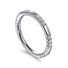 14K White Gold Diamond Wedding Band