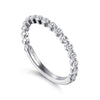14K White Gold Single Prong Diamond Anniversary Band