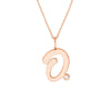 Script 'O' with Diamond Bezel Necklace