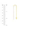 Polished Cross Threader Earrings