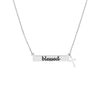 Plated Sterling Silver Blessed Mini Bar Necklace