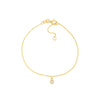 Bezel Set Diamond Charm Bracelet