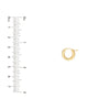 3mm Round Hoop Hidden Clasp Earrings