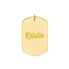 Large Engravable Dog Tag Pendant