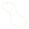 Sterling Silver D/C Bead and Mini Bead Long Necklace