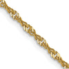 14K 1.6 mm Singapore Chain Anklet