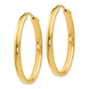 Sterling Silver Gold-plated Polished Oval Hoop Earrings