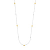 Sterling Silver Bead and Mariner Link Station Long Necklace