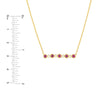 Diamond and Ruby Bezel Bar Necklace