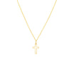 White Cross Enamel Pendant Necklace