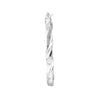 Sterling Silver Twisted Polished and Satin Hoop Earrings
