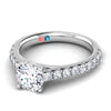 Lab Grown Diamond Pave Diamond Shank Ring