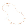 Initial &amp; Diamond Bezel Station Necklace