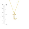 Diamond Gothic 'L' Necklace