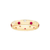 Staggered Ruby &amp; Diamond Ring
