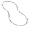 Sterling Silver 6.75mm Concave Figaro Chain with Lobster