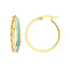 Large Turquoise Enamel Round Hoops