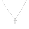 Diamond Mini Cross Adjustable Necklace