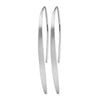 Sterling Silver Rhodium-plated Polished &amp; Brushed Earrings