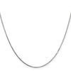 14K White Gold .8mm Box with Spring Ring Clasp Chain