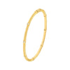 Diamond Fluted Station Bangle Bracelet (1/6tcw)