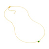 4mm Tsavorite Stone Bezel Necklace
