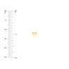 Flat Heart Stud Earrings on Post Back