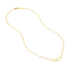 Diamond Paper Clip Necklace